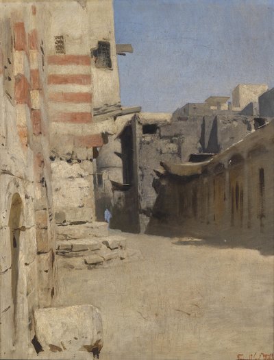 Street Birket el-Kherum in Cairo by Leopold Muller